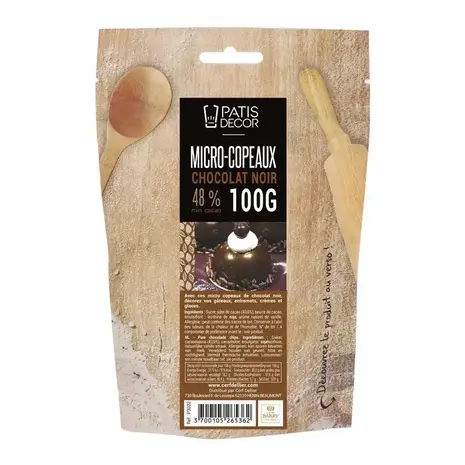 Patis Decor Dark chocolate micro shavings by Barry Callebaut, 48% cacao, 100 g Patis Decor Dark chocolate micro shavings by Barry Callebaut, 48% cacao, 100 g