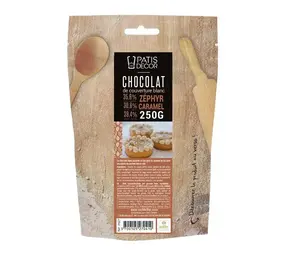 Patis Decor White couverture chocolate Zephyr Caramel 35%, 250 g