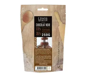 Patis Decor Puur chocolade voor fondue, 57,6% cacao, 250 g Patis Decor Puur chocolade voor fondue, 57,6% cacao, 250 g