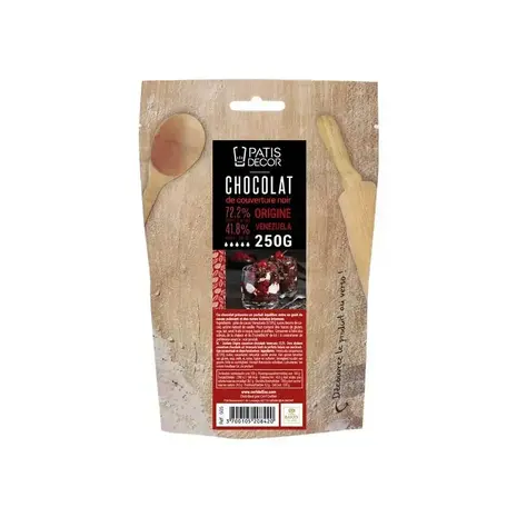 Patis Decor Puur couverture chocolade Venezuela 72% van Barry Callebaut, pistoles, 250 g