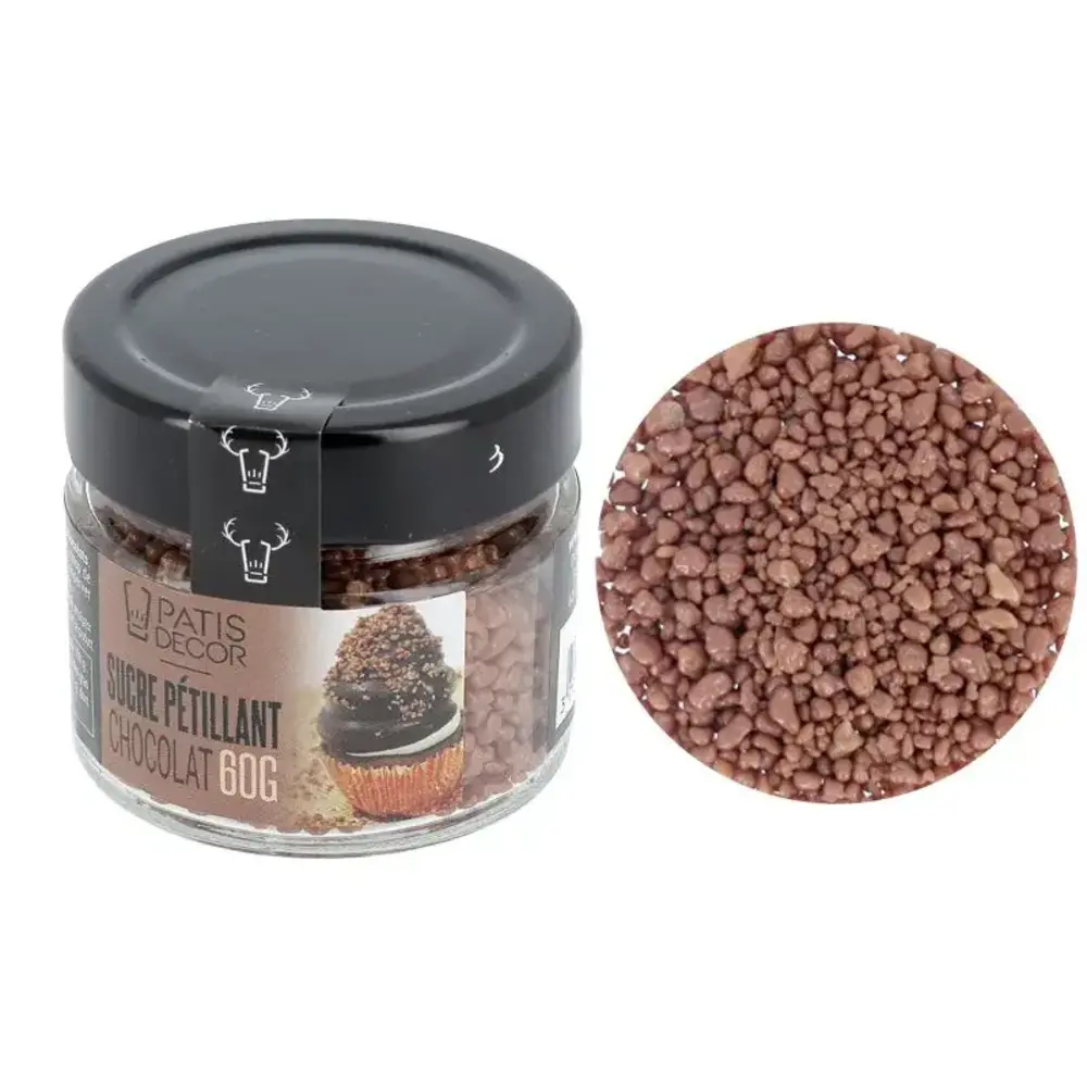 Patis Decor Melkchocolade omhuld knalsuiker, 80 g Patis Decor Melkchocolade omhuld knalsuiker, 80 g