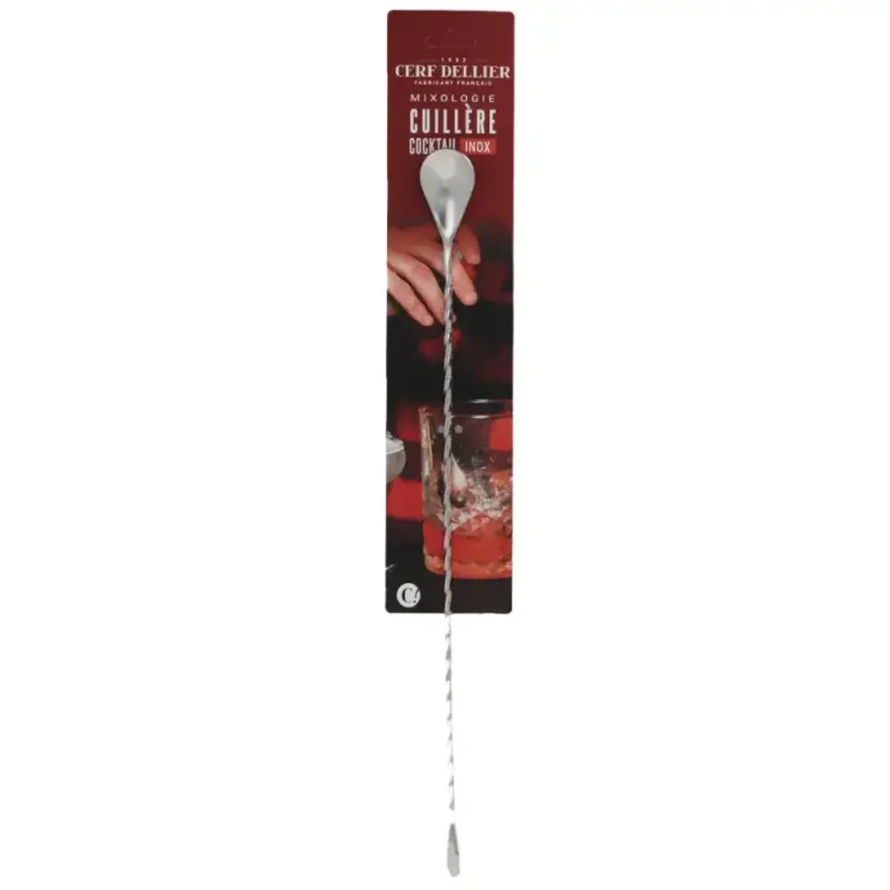 Patis Decor Roestvrijstalen cocktaillepel met gedraaide steel, 40 cm Patis Decor Roestvrijstalen cocktaillepel met gedraaide steel, 40 cm