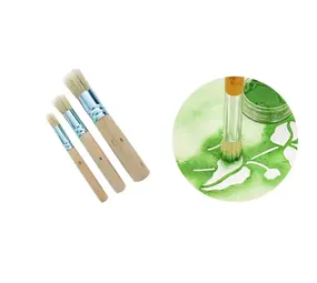 Patis Decor Cake decorating brushes, wooden handle, set of 3