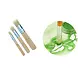 Patis Decor Cake decorating brushes with wooden handle, 3 sizes: Ø 0.95 / 1.3 / 1.7 cm