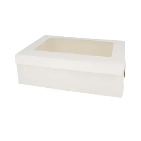Patis Decor White cupcake box with window, 32.5x25x9 cm, holds 12 standard cupcakes Patis Decor White cupcake box with window, 32.5x25x9 cm, holds 12 standard cupcakes