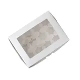 Patis Decor White cupcake box with window, 24x16x7.5 cm, holds 6 Patis Decor White cupcake box with window, 24x16x7.5 cm, holds 6