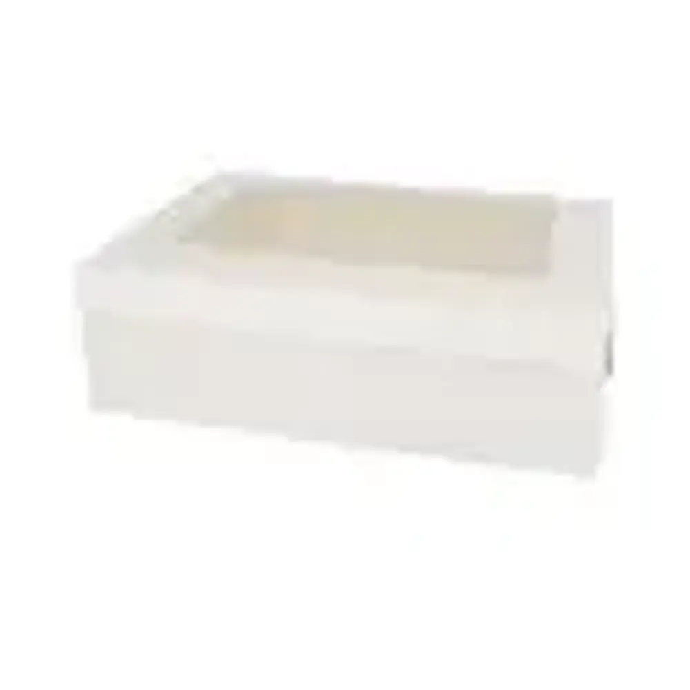 Patis Decor White cupcake box with window, 24x16x7.5 cm, holds 6 standard cupcakes