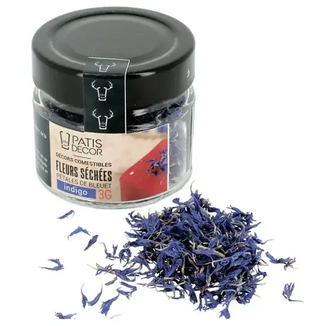 Patis Decor Dried edible cornflower petals for cake decoration, 3 g