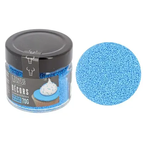 Patis Decor Blue edible mini sugar balls, 90 g