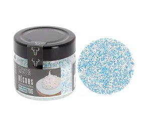 Patis Decor Blue and white mini sugar balls, edible, 90 g