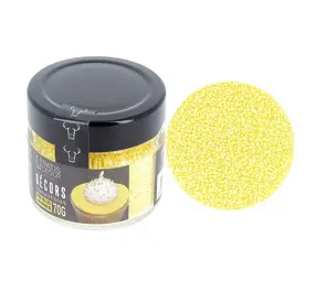 Patis Decor Yellow mini sugar balls Ø 1 mm, edible, 70 g Patis Decor Yellow mini sugar balls Ø 1 mm, edible, 70 g