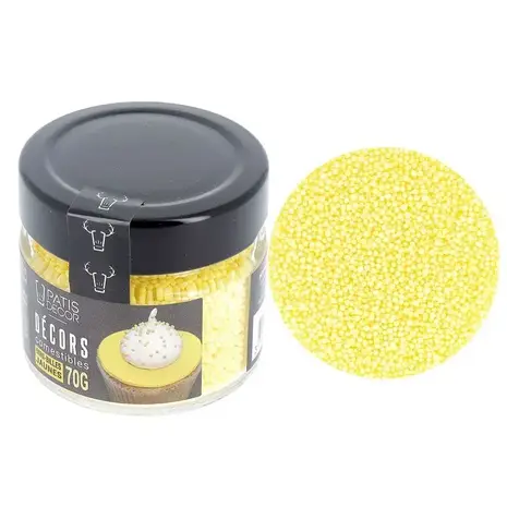 Patis Decor Yellow edible mini sugar balls Ø 1 mm Patis Decor Yellow edible mini sugar balls Ø 1 mm