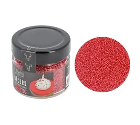 Patis Decor Red mini sugar balls, edible, 90 g