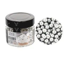Patis Decor Silver sugar pearls Ø 5 mm, edible, 70 g