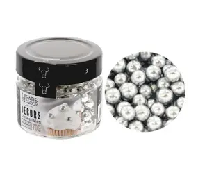 Patis Decor Zilveren suikerparels Ø 8 mm, eetbaar, 70 g Patis Decor Zilveren suikerparels Ø 8 mm, eetbaar, 70 g