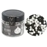 Patis Decor Black and white mini sugar balls, edible, 90 g