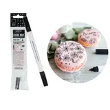 Patis Decor Black edible food marker, double tip 1 mm and 2.5 mm
