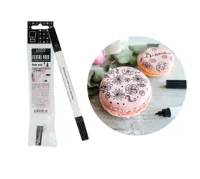 Patis Decor Zwarte eetbare voedselstift, dubbele punt 1 mm en 2,5 mm Patis Decor Zwarte eetbare voedselstift, dubbele punt 1 mm en 2,5 mm