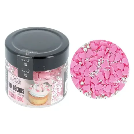 Patis Decor Assorted pink baby edible sugar decorations, 80 g Patis Decor Assorted pink baby edible sugar decorations, 80 g