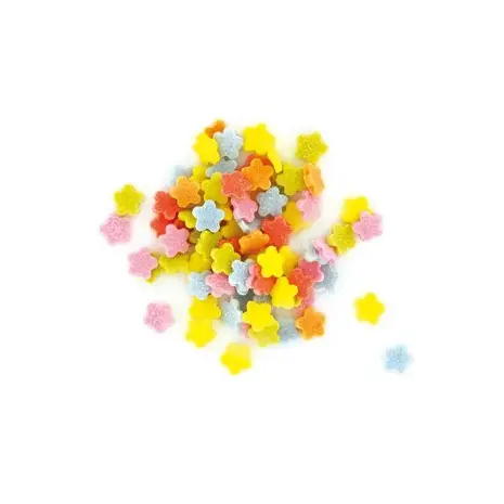 Patis Decor Multicolor flower-shaped edible sugar decorations, 50 g Patis Decor Multicolor flower-shaped edible sugar decorations, 50 g