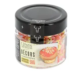 Patis Decor Multicolor sugar confetti, 50 g Patis Decor Multicolor sugar confetti, 50 g