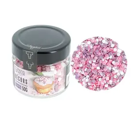 Patis Decor Pastel sugar confetti, blue, pink and white, 70 g