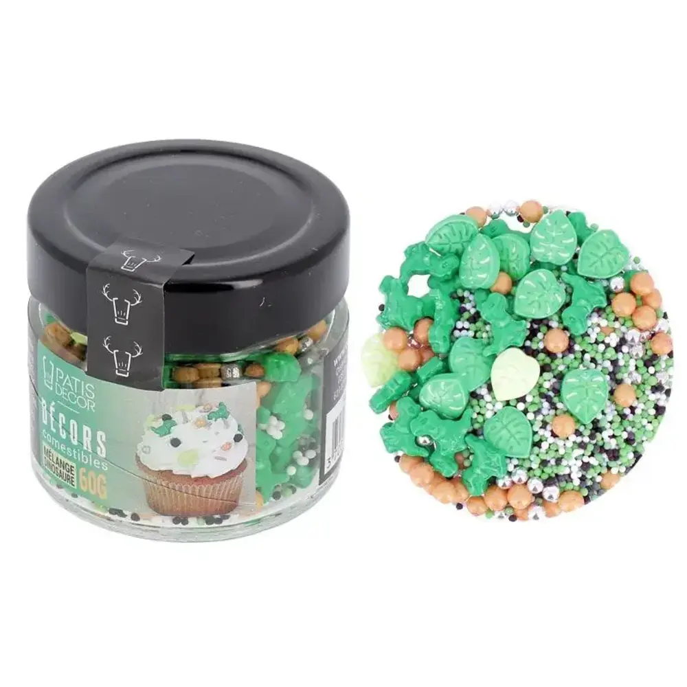 Patis Decor Assorted dinosaur edible sugar decorations, 60 g