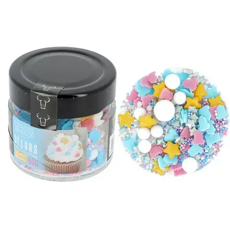 Patis Decor Assorted gender reveal edible sugar decorations, 60 g Patis Decor Assorted gender reveal edible sugar decorations, 60 g