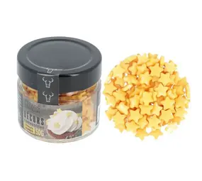 Patis Decor Gold star edible sugar decorations, 50 g