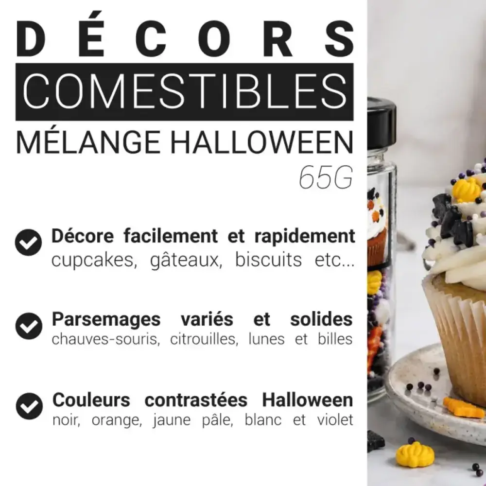 Patis Decor Assorted Halloween edible sugar decorations, 65 g