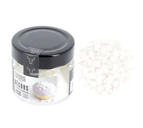 Patis Decor White sugar hearts, 50 g Patis Decor White sugar hearts, 50 g