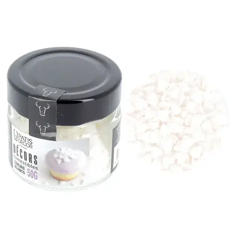 Patis Decor White sugar hearts, edible decorations, 50 g