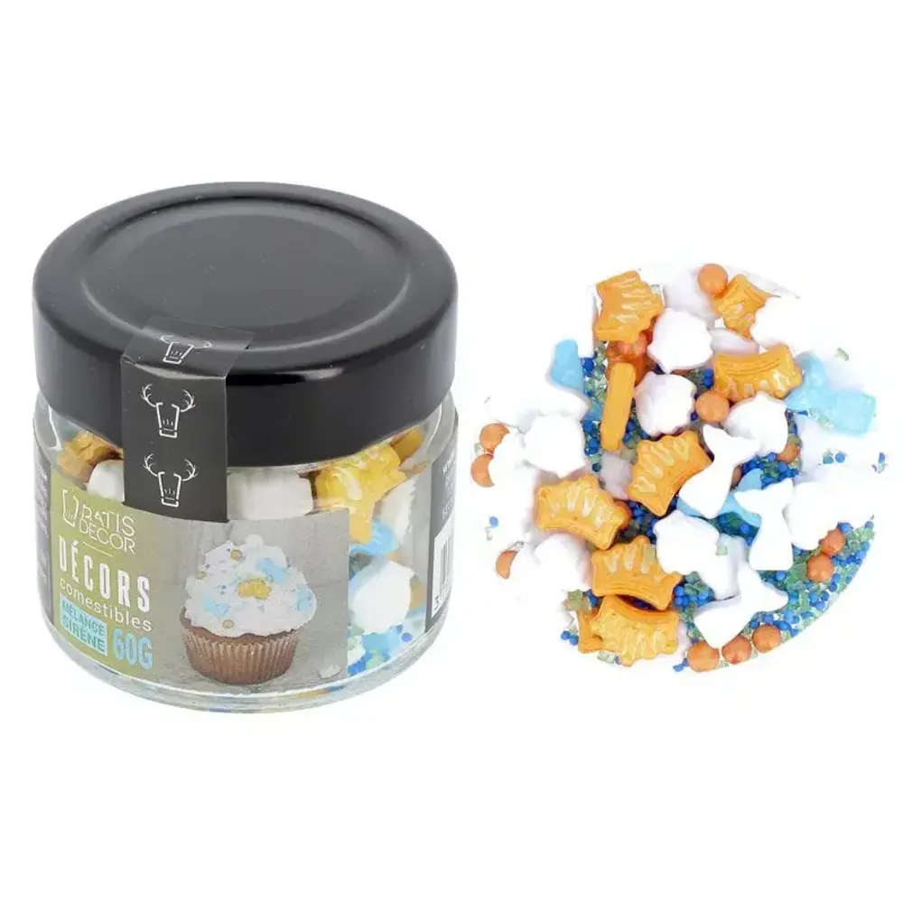 Patis Decor Mermaid edible decoration mix, beads, mermaid tails and shells, 60 g Patis Decor Mermaid edible decoration mix, beads, mermaid tails and shells, 60 g