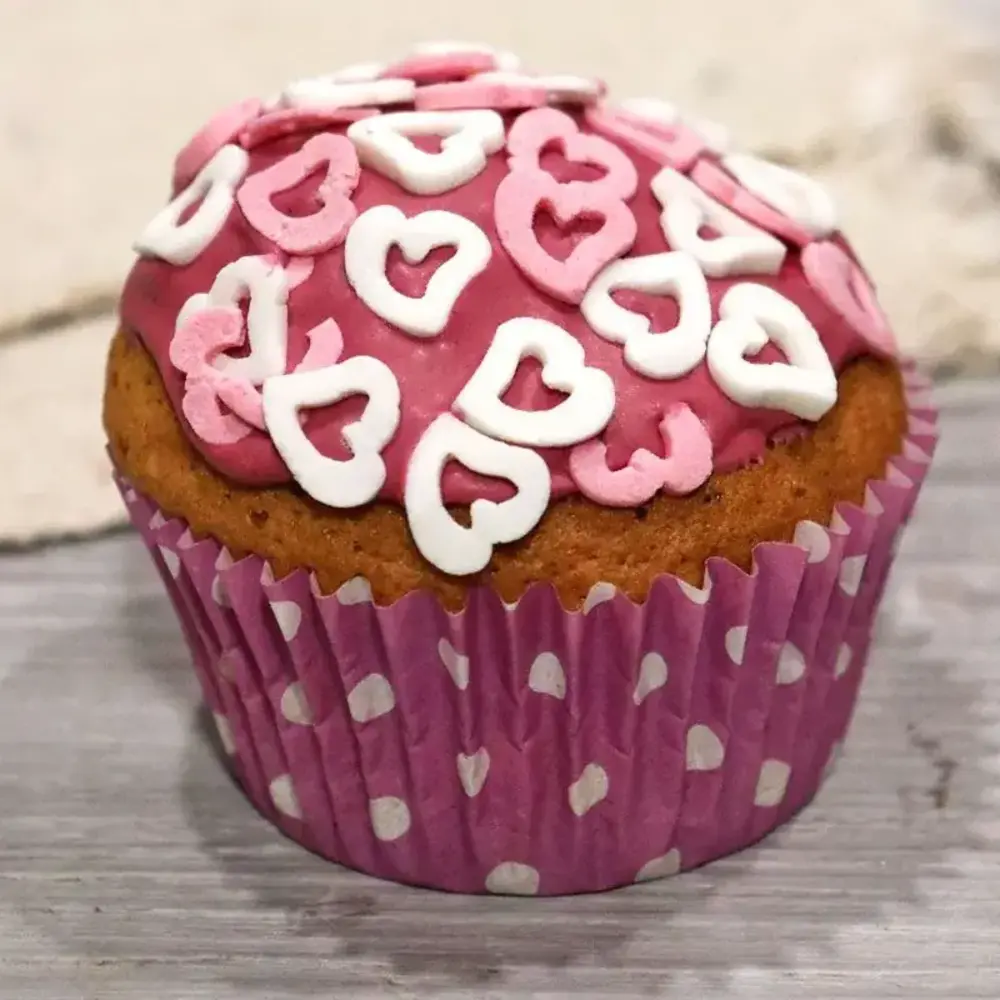 Patis Decor Pink and white openwork sugar hearts, edible decorations, 40 g Patis Decor Pink and white openwork sugar hearts, edible decorations, 40 g