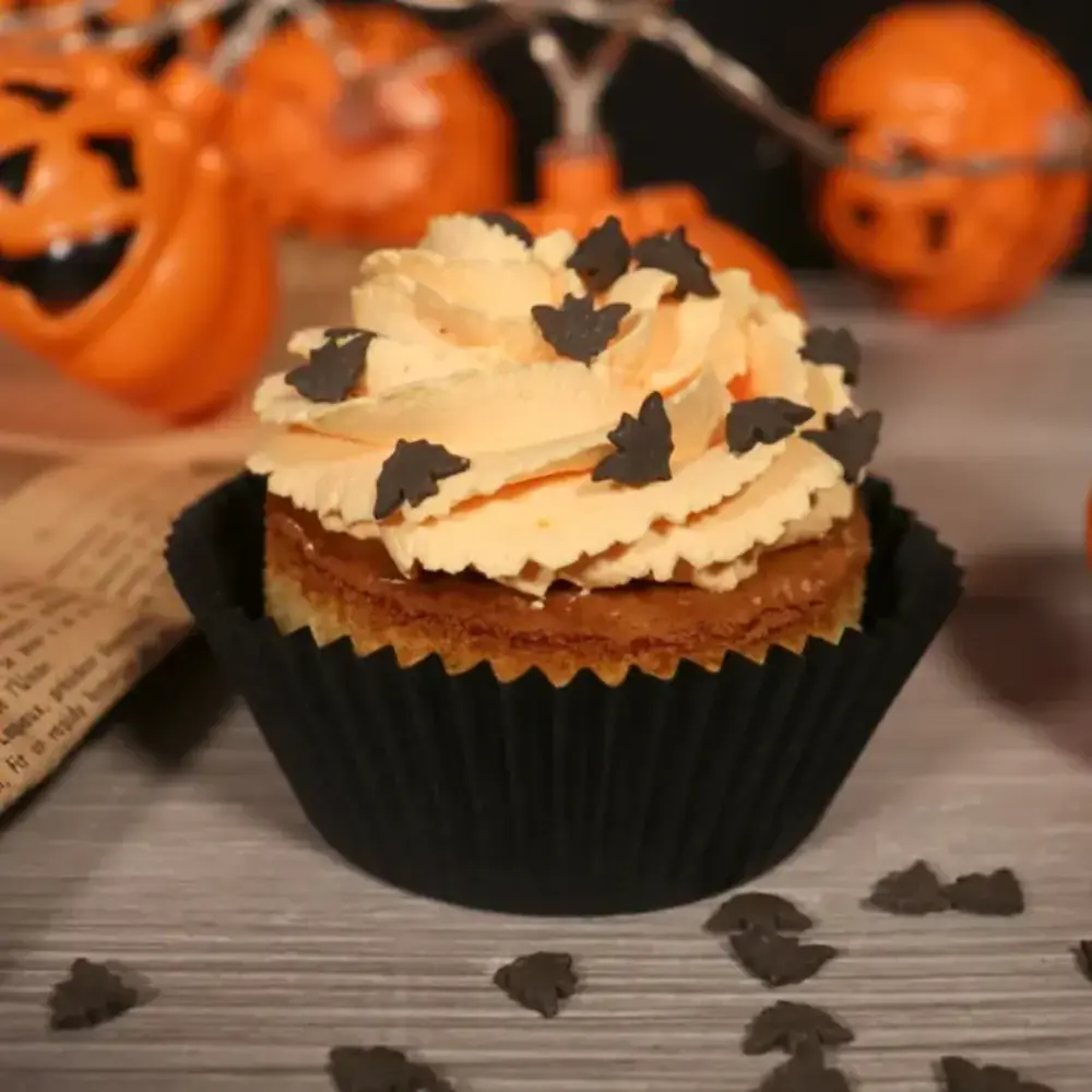 Patis Decor Zwarte suikervleermuizen, eetbare Halloween-decoratie, 60 g