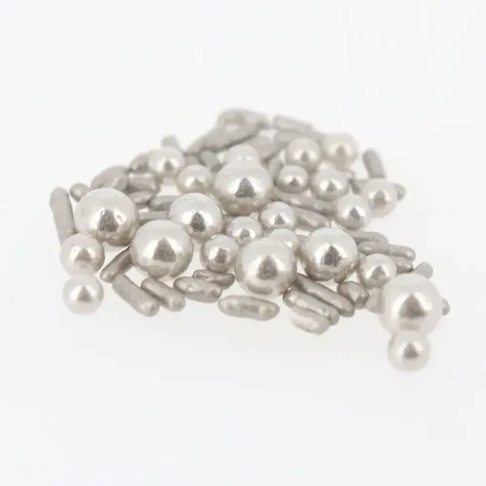 Patis Decor Silver edible decoration mix, strands and assorted pearls, 70 g Patis Decor Silver edible decoration mix, strands and assorted pearls, 70 g