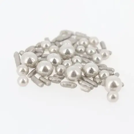 Patis Decor Eetbare decoratiemix zilver, vermicelli en assorti pareltjes, 70 g Patis Decor Eetbare decoratiemix zilver, vermicelli en assorti pareltjes, 70 g
