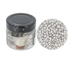 Patis Decor Zilveren suikersterren, 60 g Patis Decor Zilveren suikersterren, 60 g