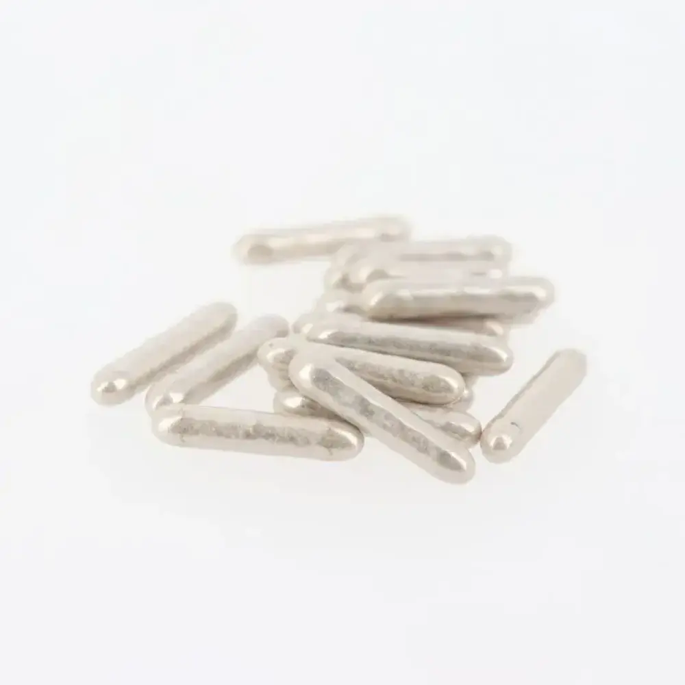 Patis Decor Zilveren suikerstaafjes, eetbare decoratie, 60 g Patis Decor Zilveren suikerstaafjes, eetbare decoratie, 60 g