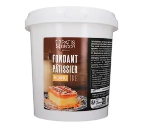 Patis Decor White pâtissier fondant for glazing, 1 kg Patis Decor White pâtissier fondant for glazing, 1 kg
