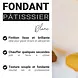 Patis Decor White pâtissier fondant for glazing éclairs and mille-feuilles, 1 kg Patis Decor White pâtissier fondant for glazing éclairs and mille-feuilles, 1 kg
