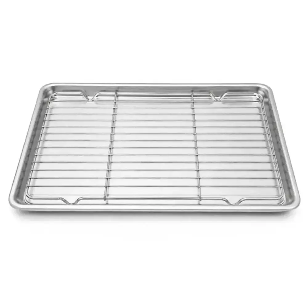 Patis Decor Glazing kit, stainless steel rack and drip tray, 45 x 33 cm
