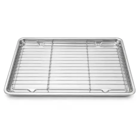Patis Decor Glaceerset, RVS rooster en opvangbak, 45 x 33 cm