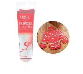 Patis Decor Rode pâtisseriestift met chocoladesmaak, 31 g Patis Decor Rode pâtisseriestift met chocoladesmaak, 31 g