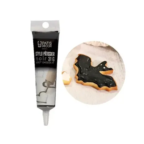 Patis Decor Black chocolate-flavour pastry pen, for writing and decorating, 32 g Patis Decor Black chocolate-flavour pastry pen, for writing and decorating, 32 g