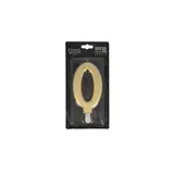 Patis Decor Gouden XXL verjaardagskaars, cijfer 0, 15 cm