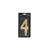 Patis Decor Gold XXL birthday candle, number 4, 15 cm