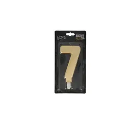 Patis Decor Gold XXL birthday candle, number 7, 15 cm
