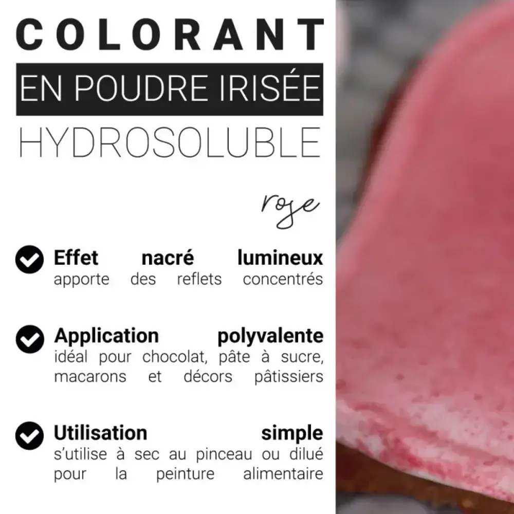 Patis Decor Iriserende parelmoer poederkleurstof, roze, 5 g Patis Decor Iriserende parelmoer poederkleurstof, roze, 5 g
