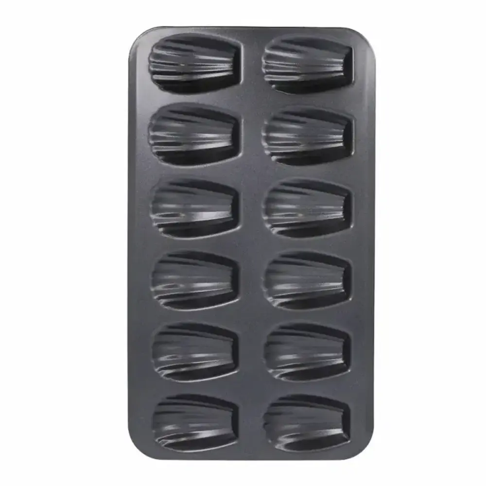 Patis Decor Madeleinevorm, 12 vormpjes (7,5 x 5 cm), antiaanbak staal, PFAS-vrij